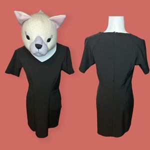 🖤 ASOS MINI DRESS SOFT DRAPE POCKETS SIZE 8